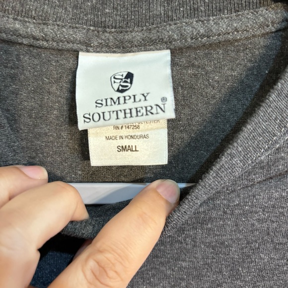 Simply Southern womens scrub life graphic long sleeve t-shirt gray small - Picture 5 of 6